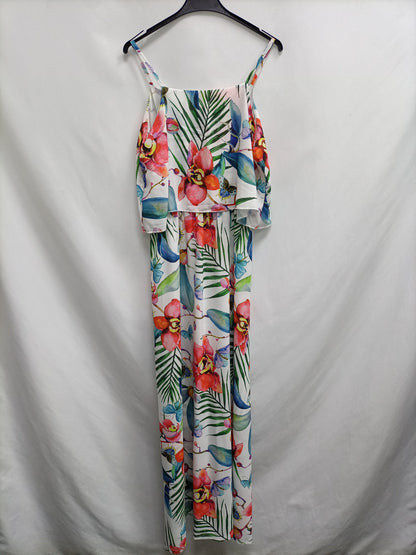 COTTONISSIMO. Vestido largo flores T.l