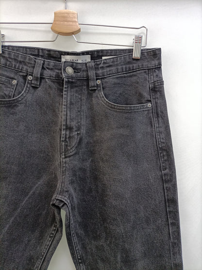 PULL&BEAR. Pantalón negro ancho T.40