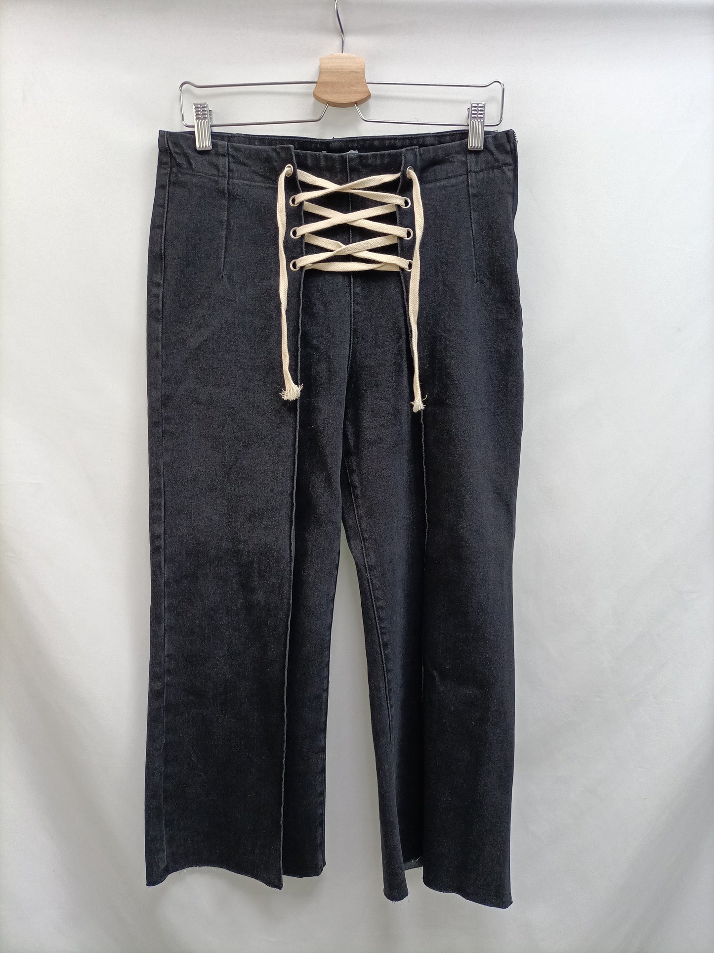 LAAGAM. Black cord trousers S.42