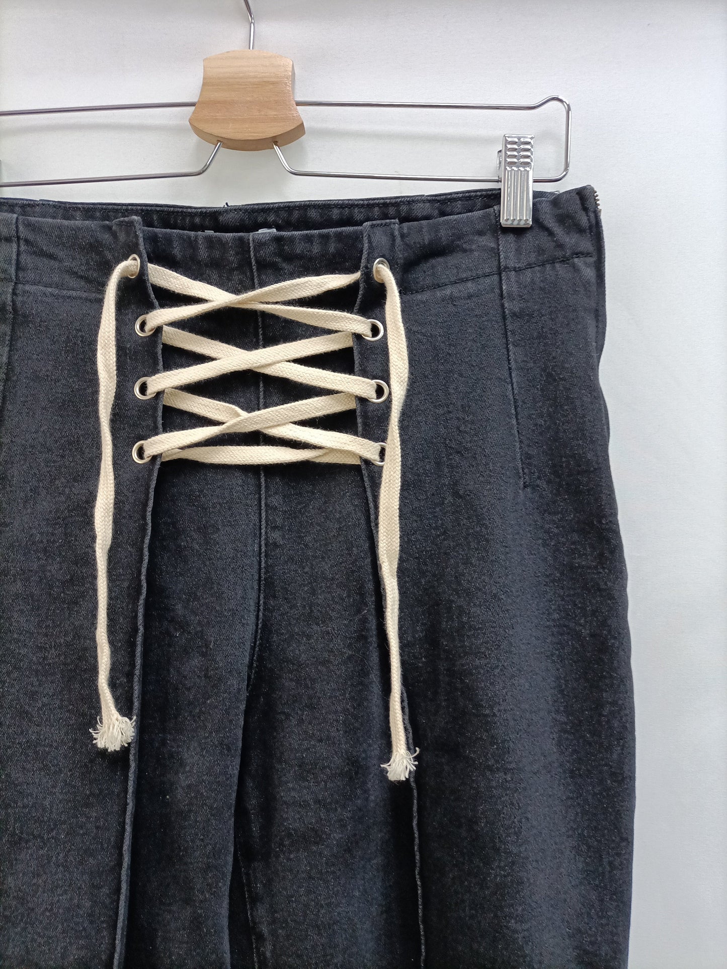 LAAGAM. Black cord trousers S.42