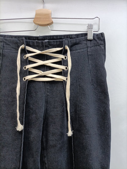 LAAGAM. Black cord trousers S.42