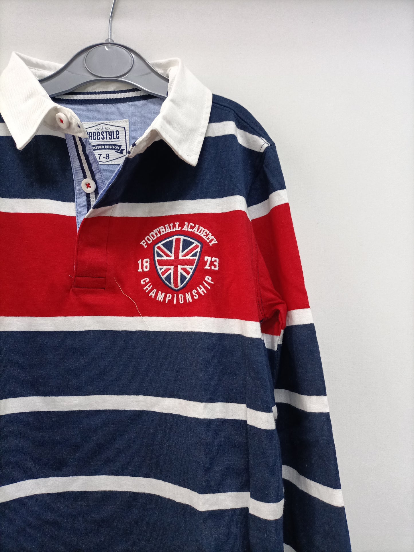 EL CORTE INGLÉS. Striped Jersey Polo Shirt, Size 7 Years