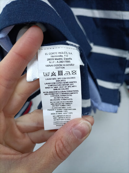 EL CORTE INGLÉS. Striped Jersey Polo Shirt, Size 7 Years