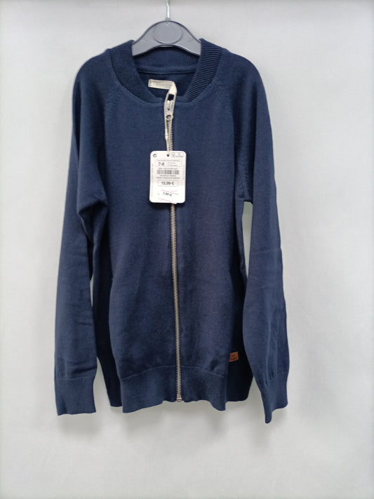 SFERA. Blue zip-up sweater, size 7-8 years