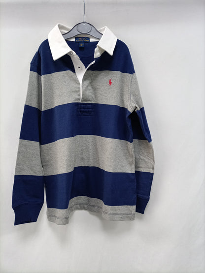 RALPH LAUREN. Striped sweater/polo shirt, size 7 years