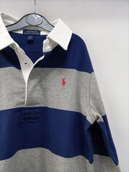 RALPH LAUREN. Striped sweater/polo shirt, size 7 years