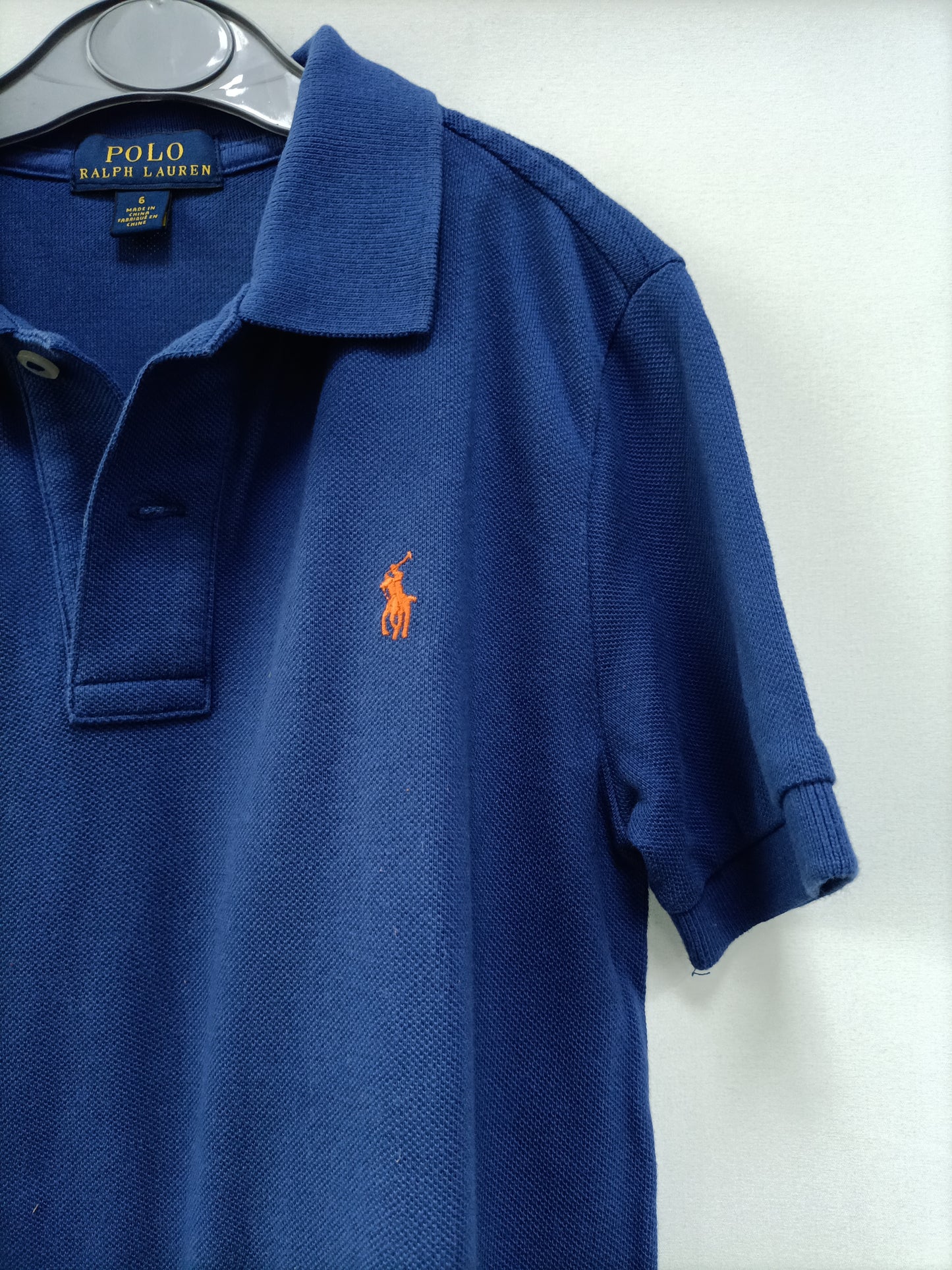 RALPH LAUREN. Polo azul T.6 años