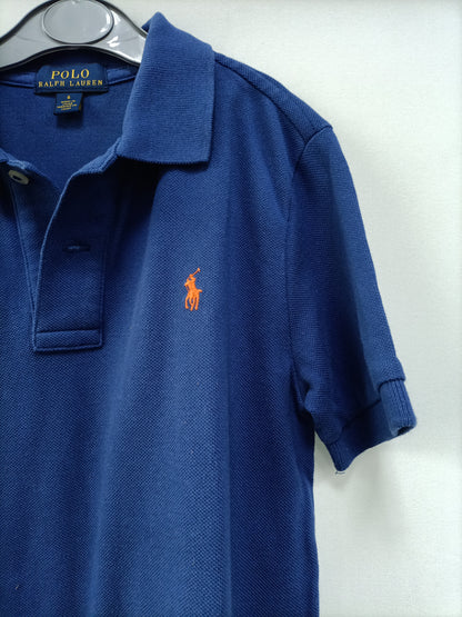 RALPH LAUREN. Polo azul T.6 años