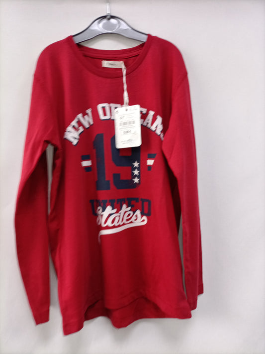 SFERA. Red lettering T-shirt, size 7-8 years