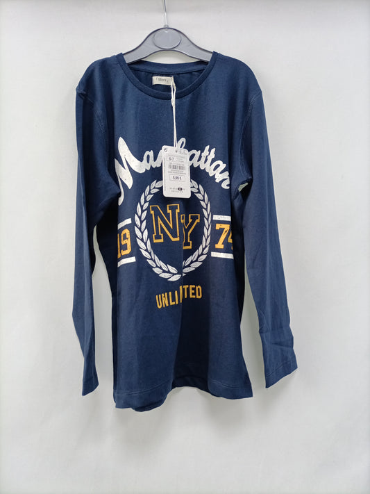 SFERA. Blue letter T-shirt, size 6-7 years