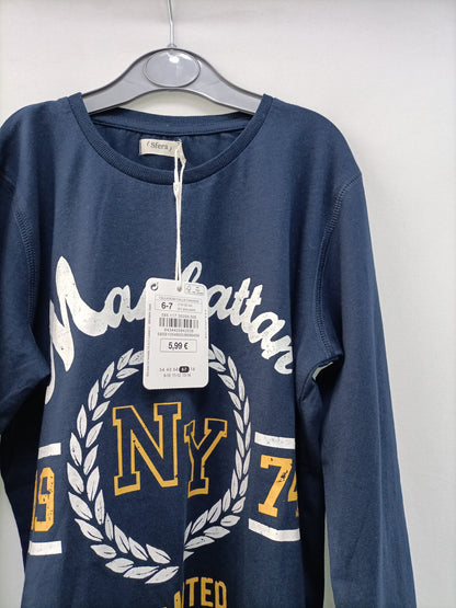 SFERA. Blue letter T-shirt, size 6-7 years