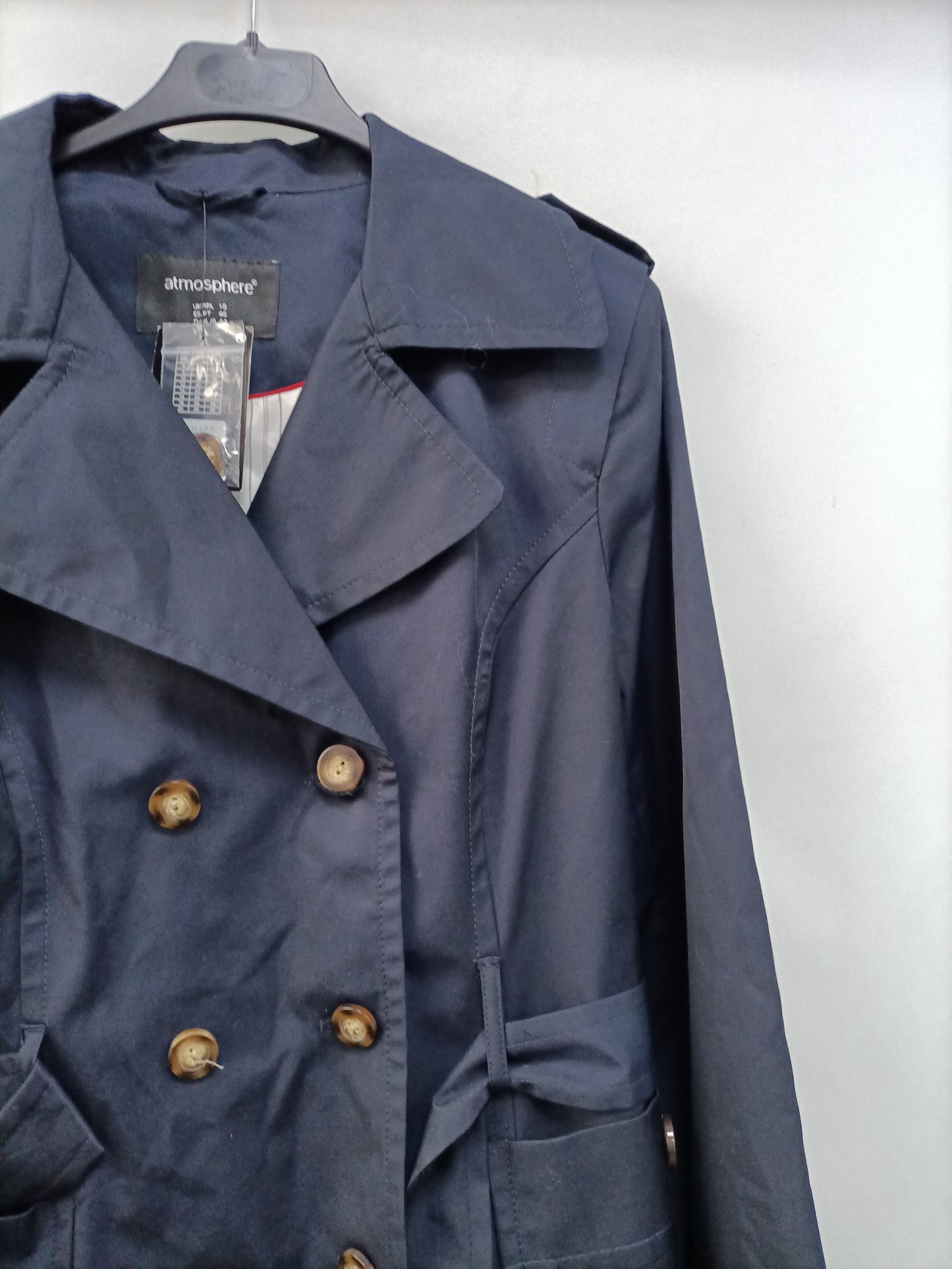 PRIMARK. Blue trench coat size 46