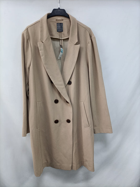 PRIMARK. Abrigo fino beige  T.48