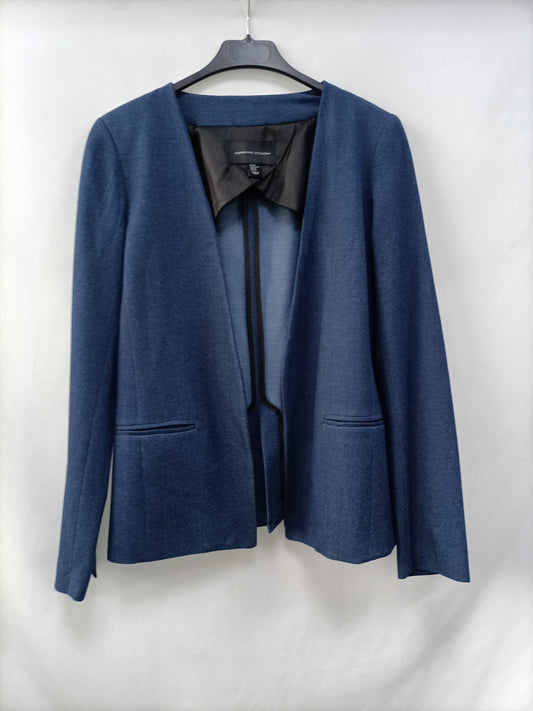 ADRIENNE VITTADINO. Blazer azul fluida T.xs