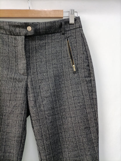 SFERA. Pantalón gris cuadros T.38