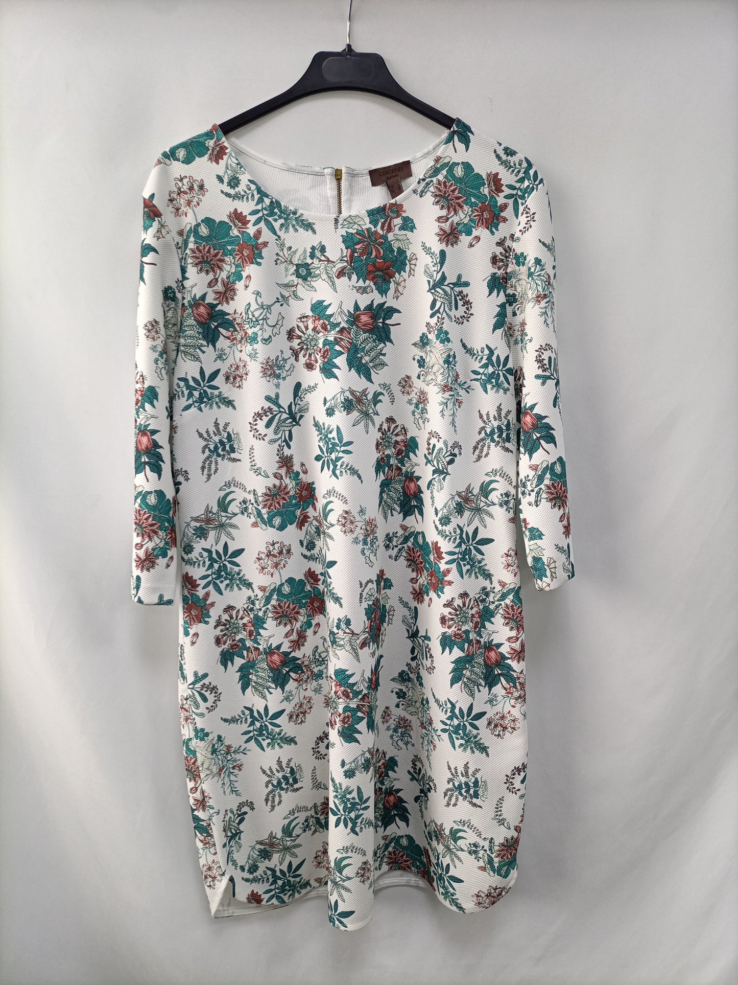 CORTEFIEL. Floral piqué dress Tl