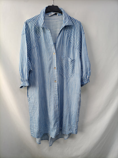 Zara Blue And White Striped Shirt Dress ZARA. Striped shirt dress Tm   Hibuy market
