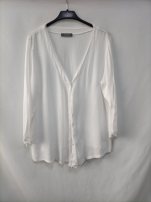 AZALEA. Blusa blanca fluida T.u(l)