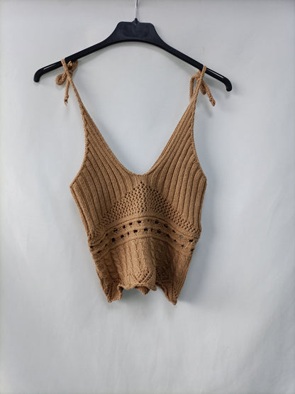 OTRAS.Top camel croché TU (S)