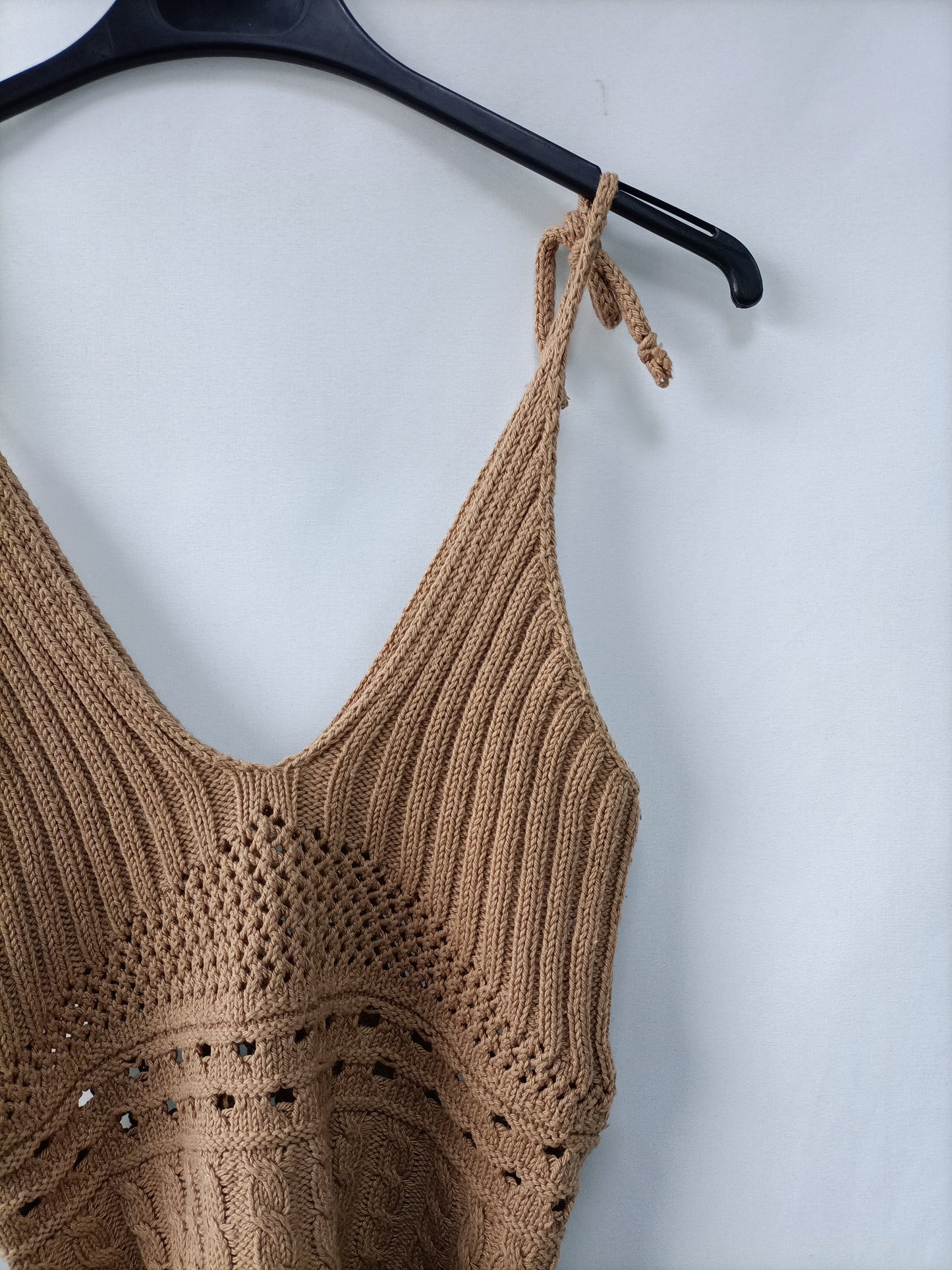 OTRAS.Top camel croché TU (S)