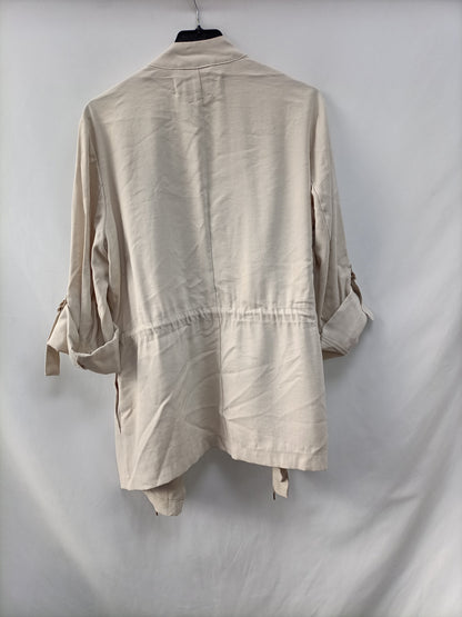 ZARA. Parka fina beige T.m