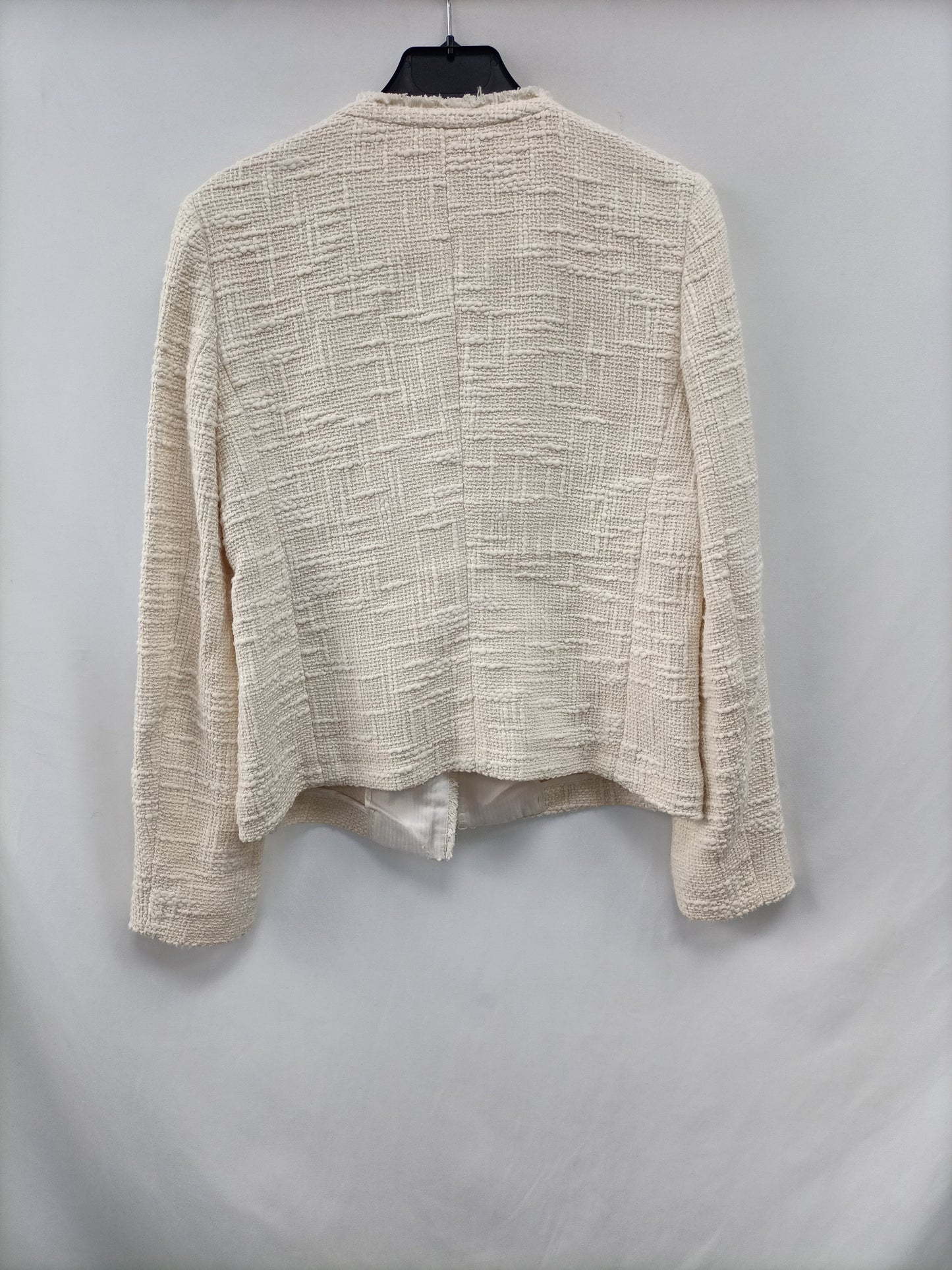 MASSIMO DUTTI. Chaqueta beige tweed T.36