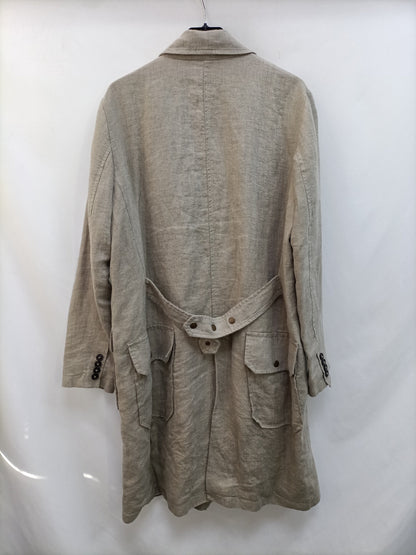 INTROPIA. Abrigo beige cruzado T.40