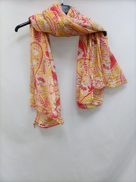 OTHERS. Yellow floral scarf