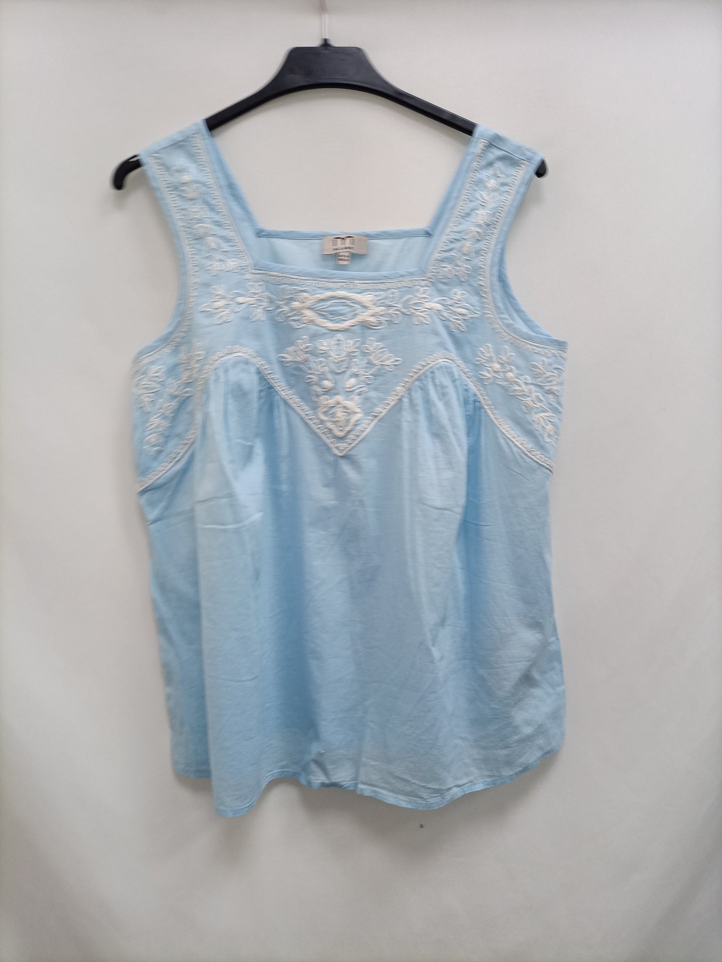 MILANO. Blue embroidered top Tm