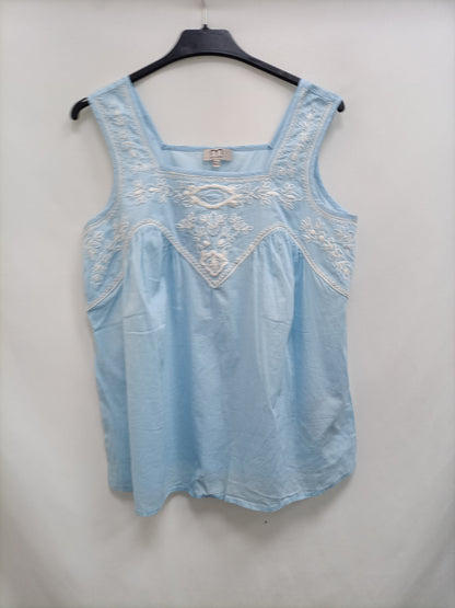 MILANO. Blue embroidered top Tm