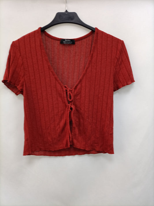 BERSHKA. Top teja canalé T.m