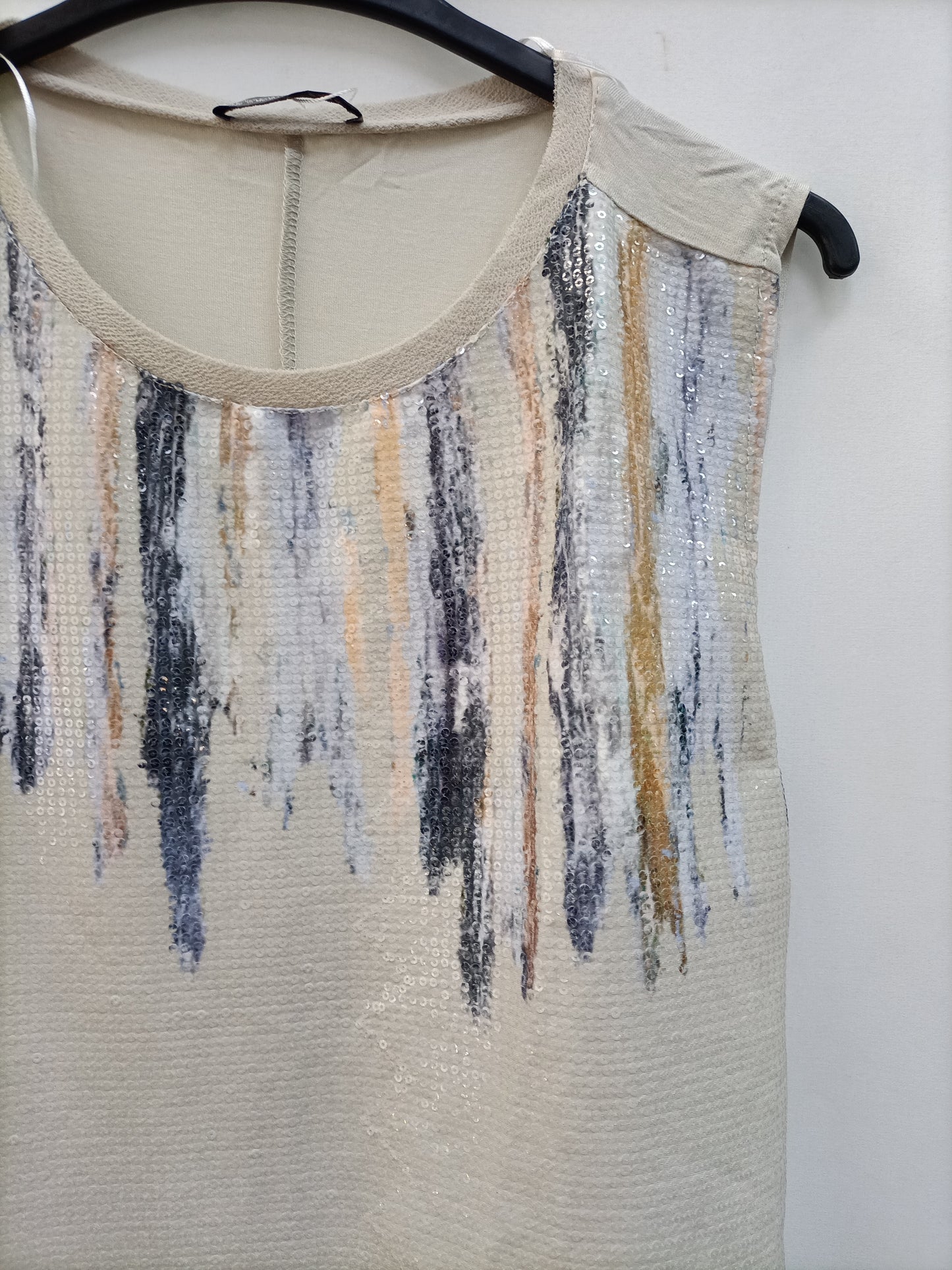 ZARA. Camiseta doble textura T.s