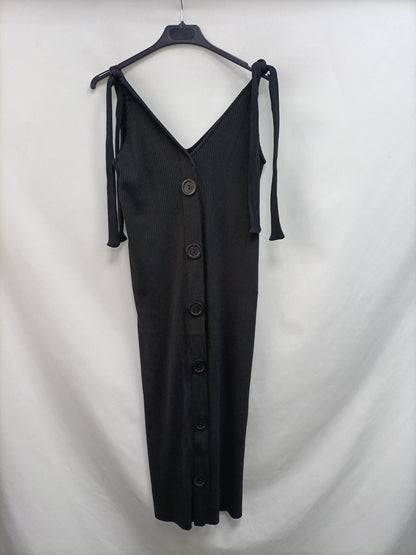 ZARA. Black ribbed Ts dress