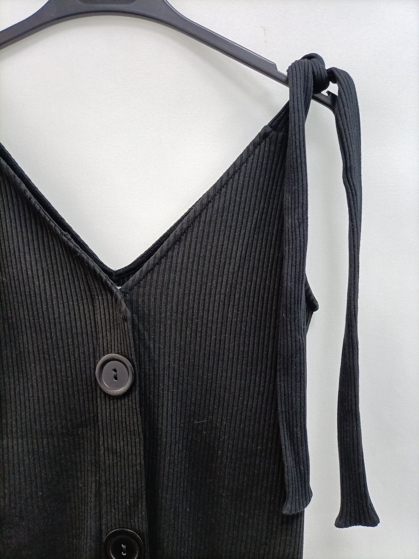 ZARA. Black ribbed Ts dress