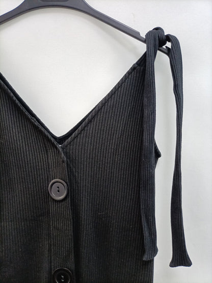 ZARA. Black ribbed Ts dress