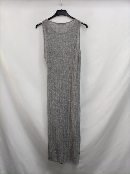 MANGO. Vestido gris jaspeado T.s