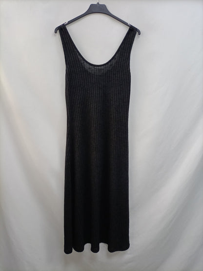MANGO. Vestido negro punto   T.xs