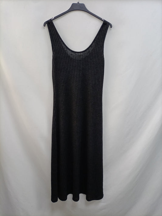 MANGO. Vestido negro punto   T.xs