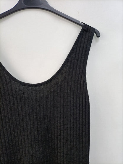 MANGO. Vestido negro punto   T.xs