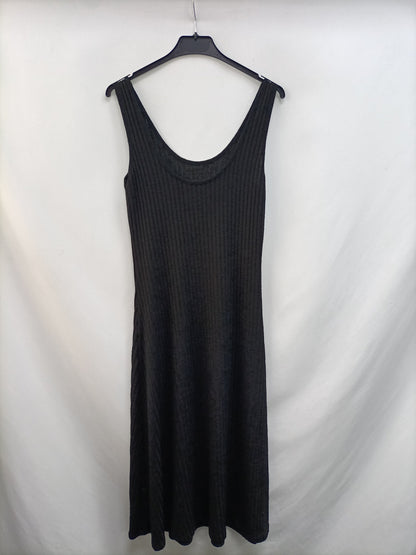 MANGO. Vestido negro punto   T.xs