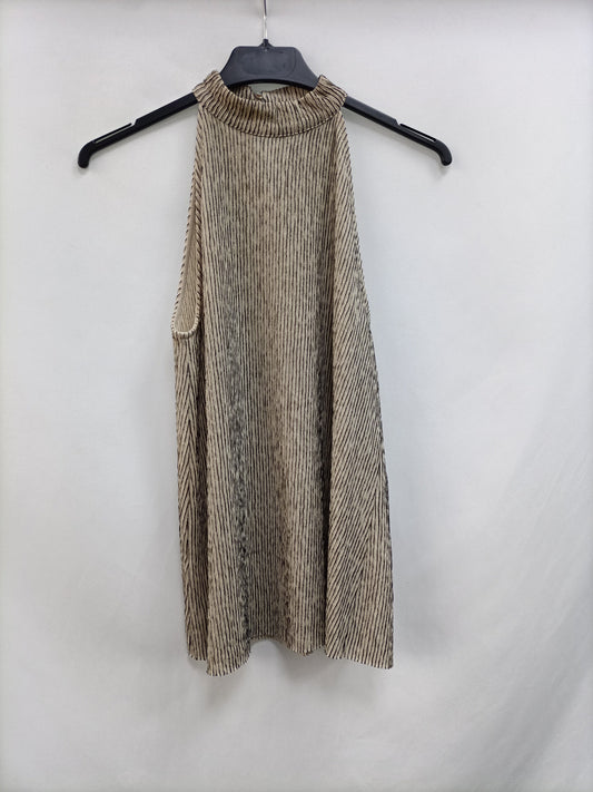 MANGO. Top halter rayas T.s