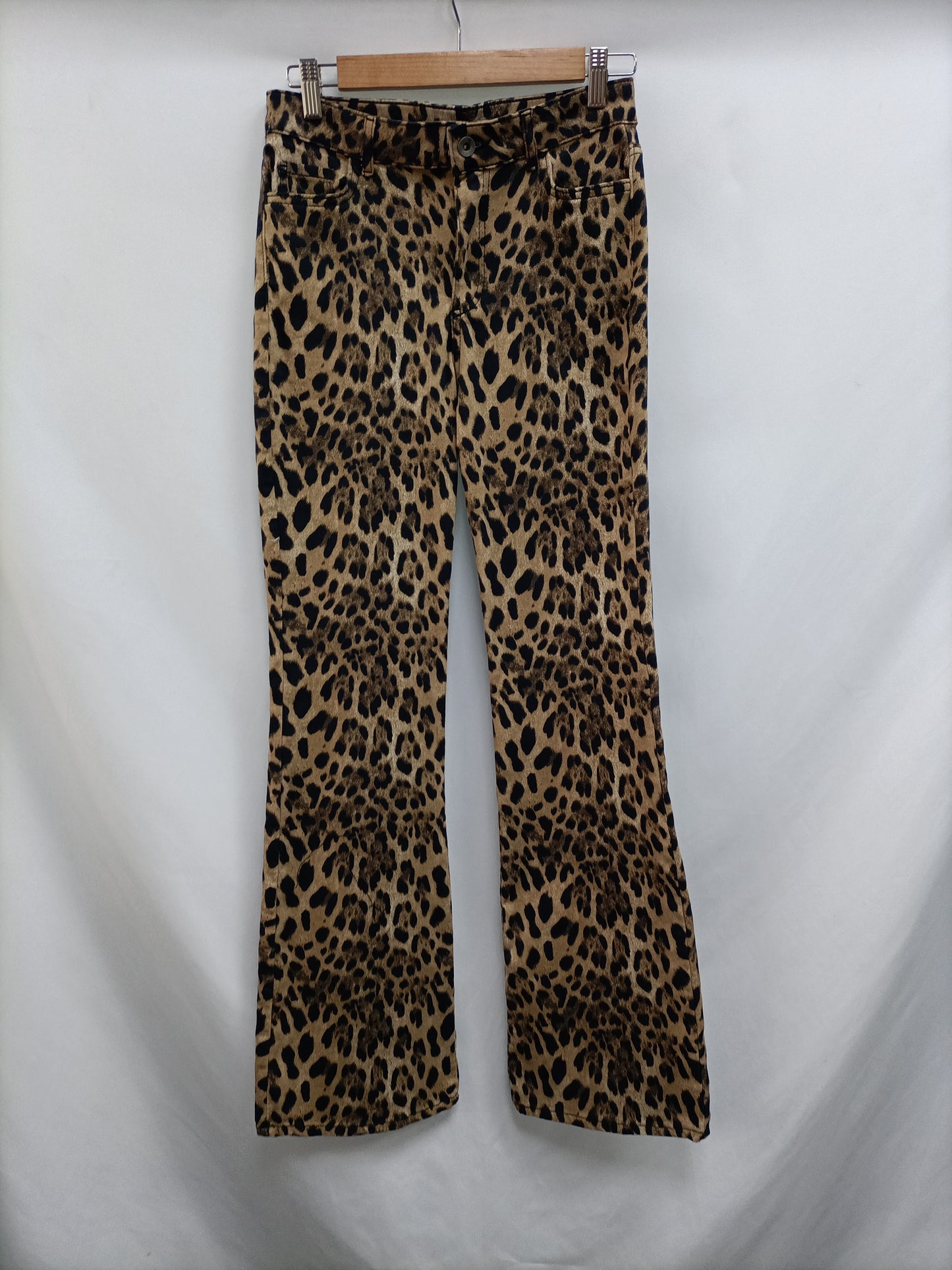 CALZEDONIA.Pantalones campana animal print T.m
