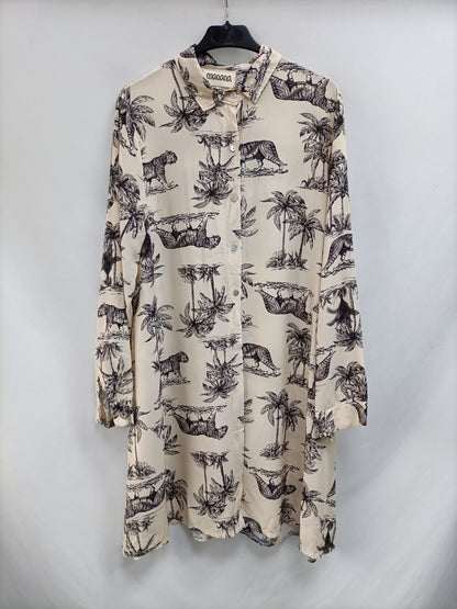MANANA.Vestido corto camisero selva T.XL