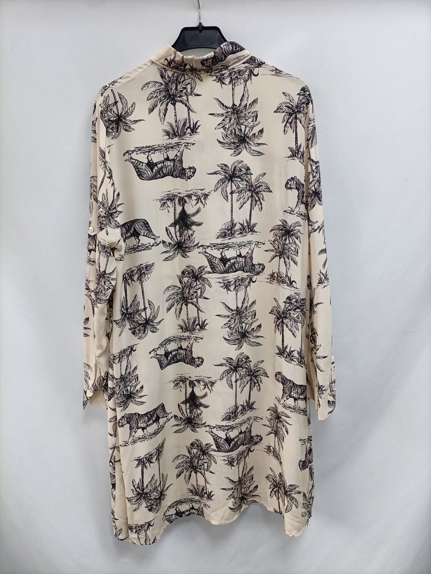 MANANA.Vestido corto camisero selva T.XL