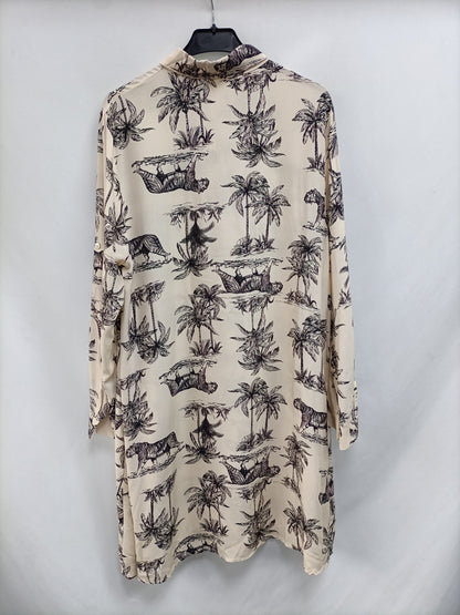 MANANA.Vestido corto camisero selva T.XL