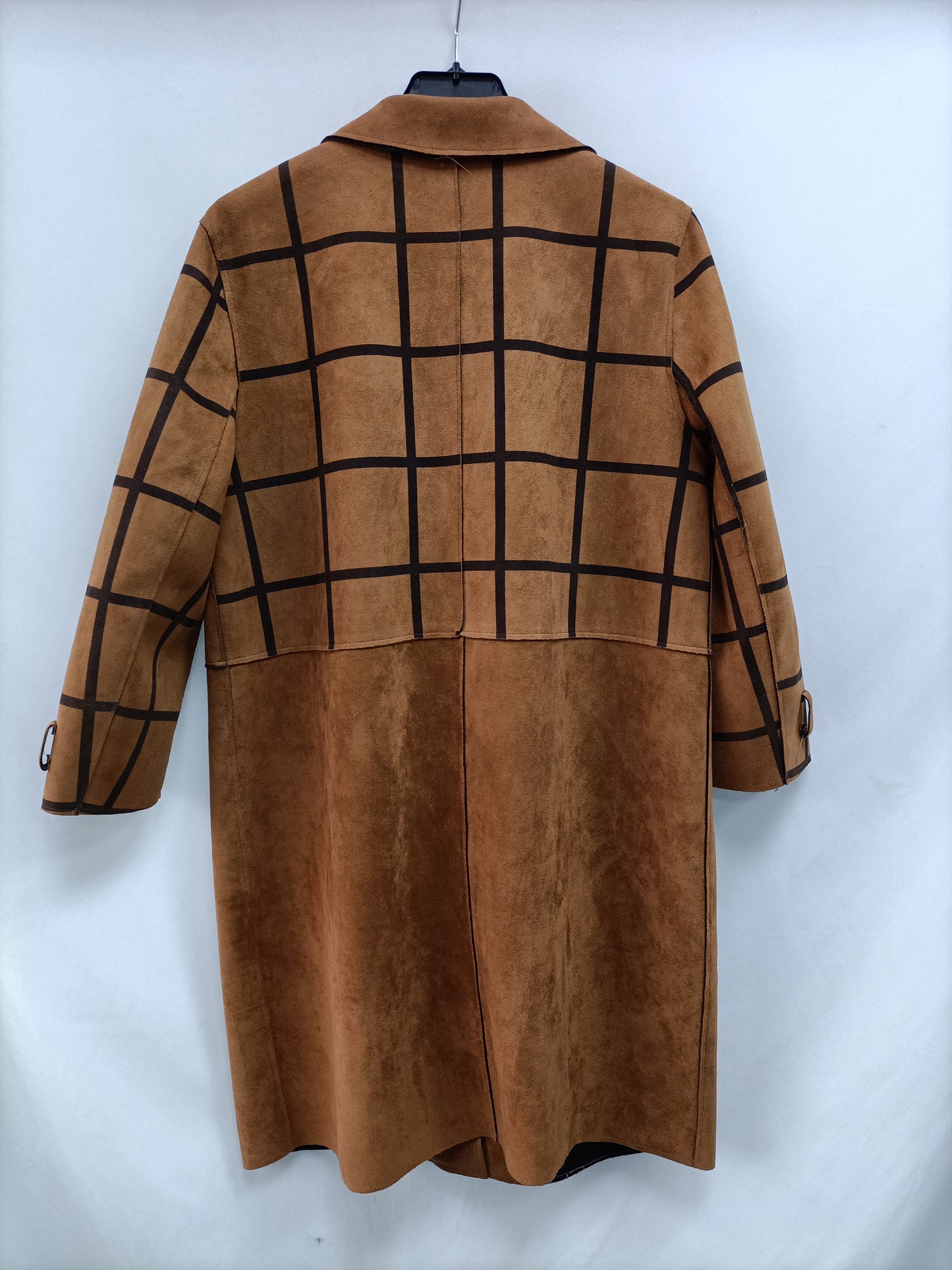 ROSA ROJAS. Camel suede coat TM/L