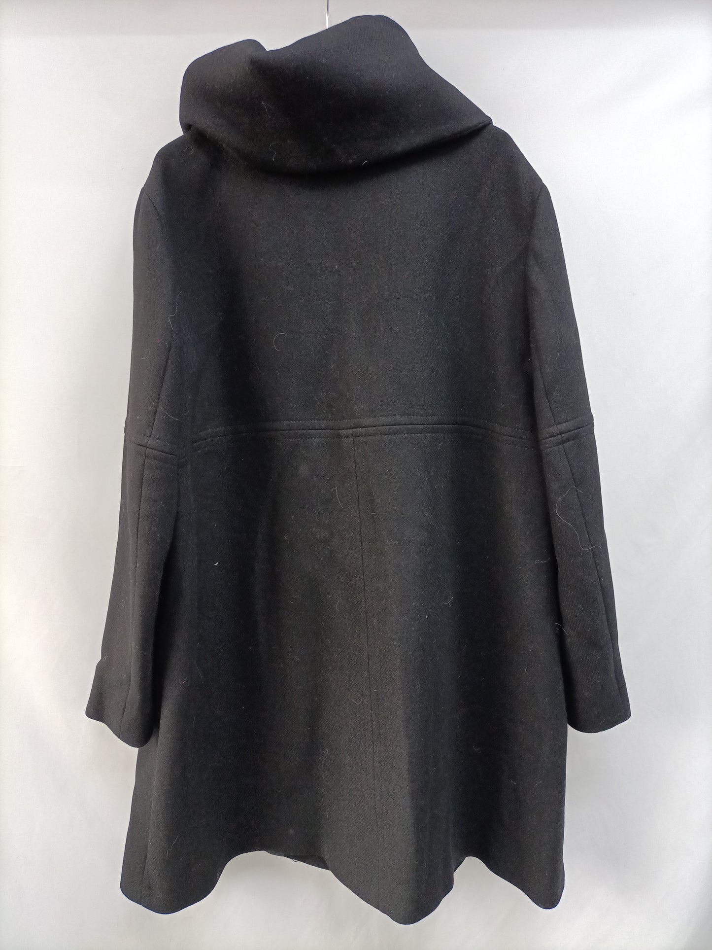ZARA.Abrigo largo negro T.XXL