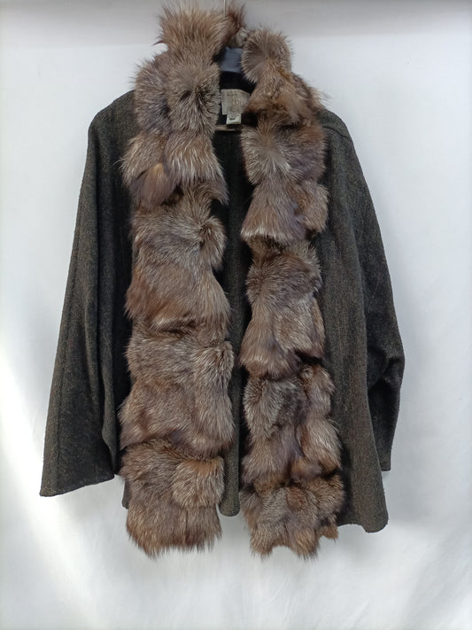 TBA.Poncho pelo conejo TU (m/l)