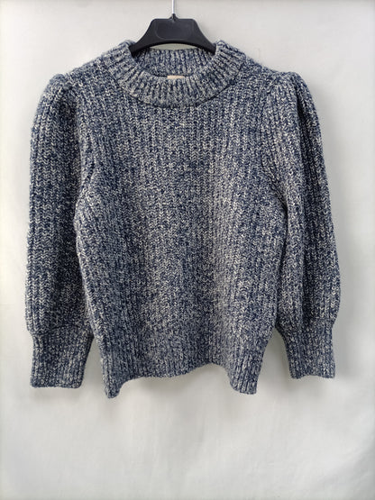 H&M. Jersey jaspeado azul T.s