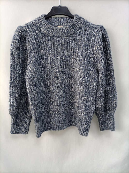 H&M. Jersey jaspeado azul T.s